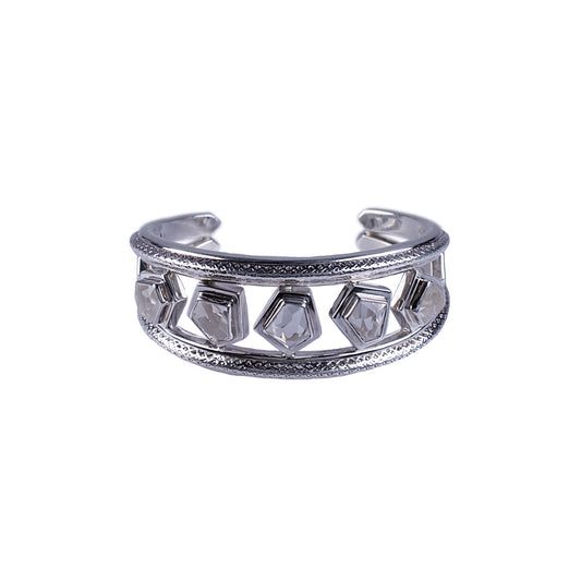 Andy Götz Sterling Silver Rock Crystal Euclid Cuff