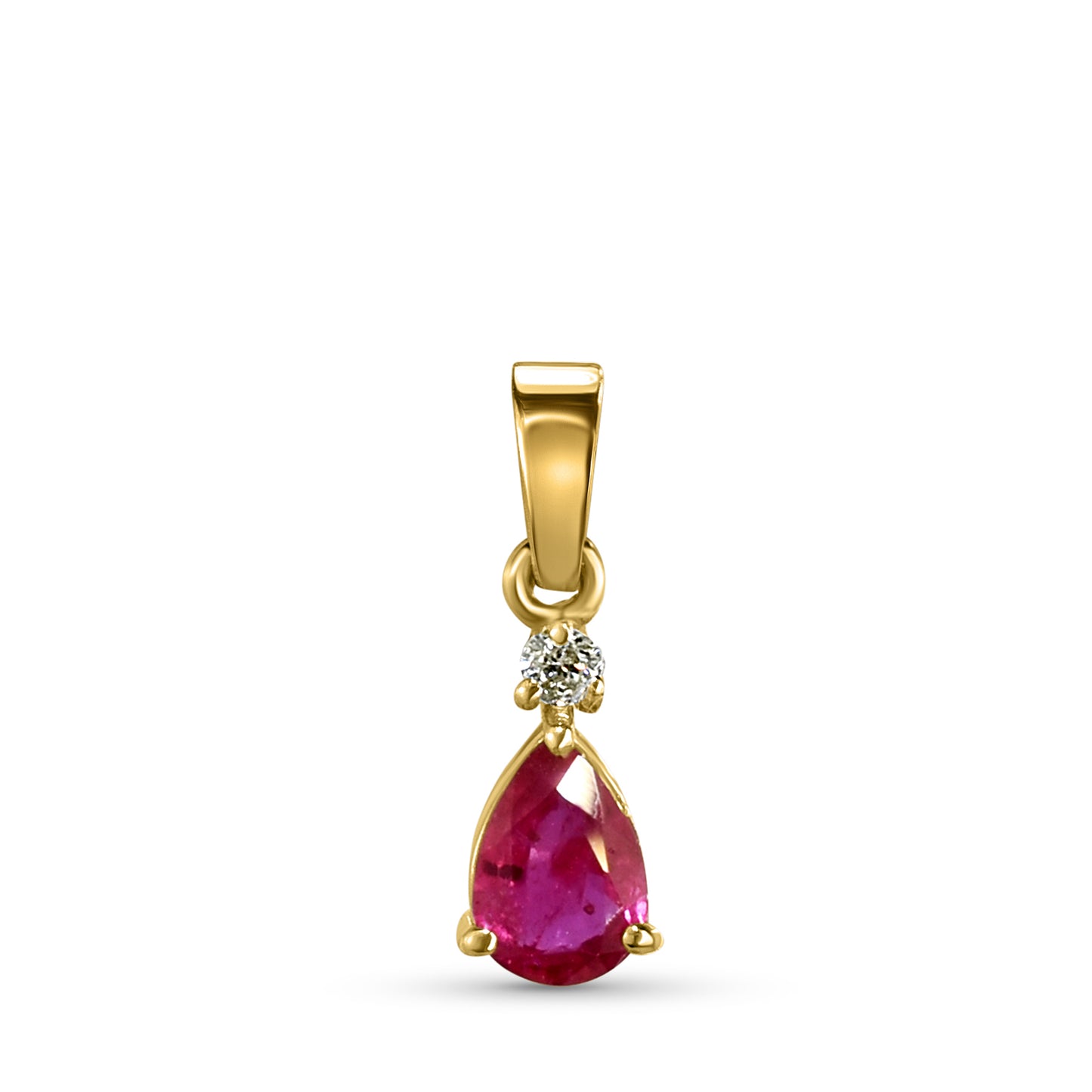 18k Ruby PS Diamond Earring/Pendant/Ring Set