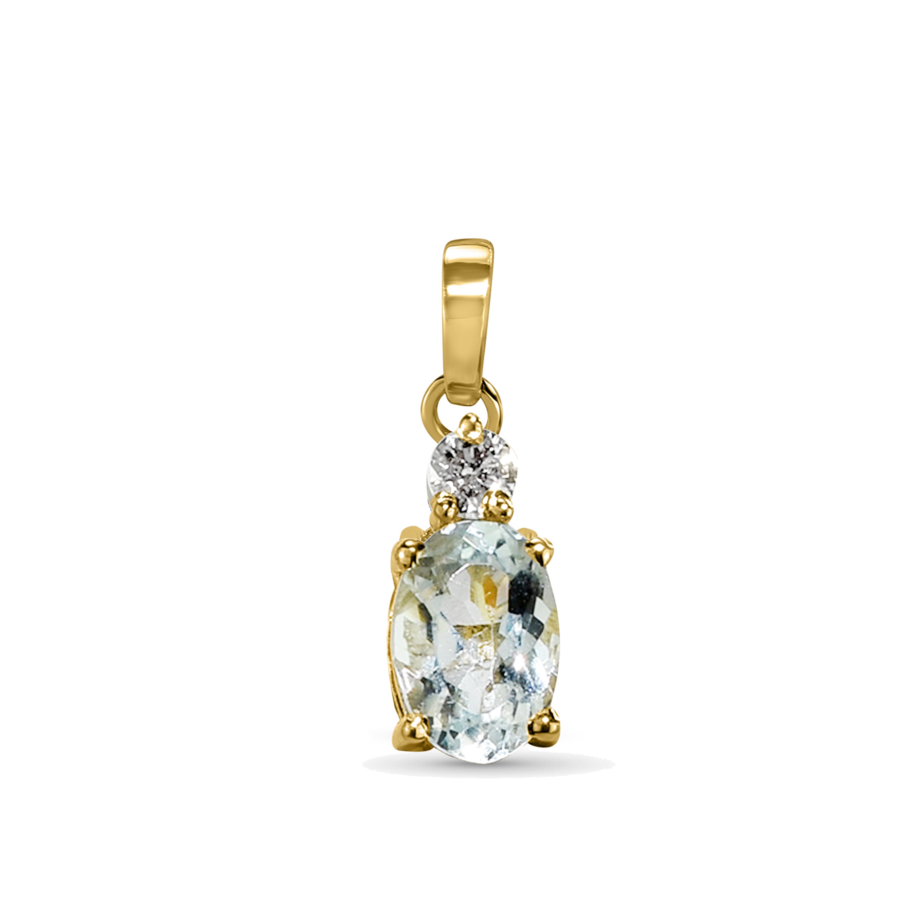 18k Aqua Oval Diamond Earing/Pendant/Ring Set