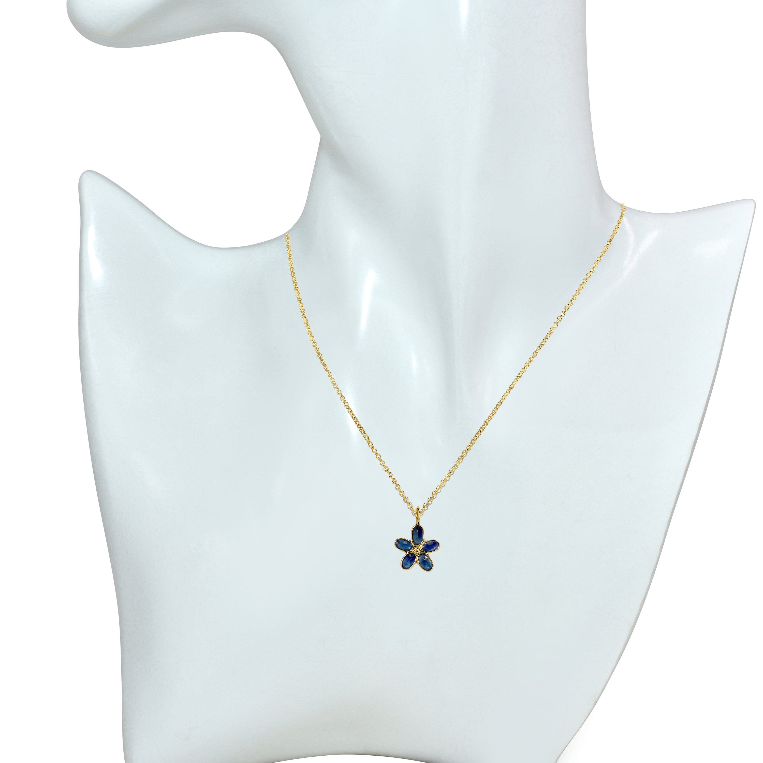 18k Sapphire Flower Petal Set