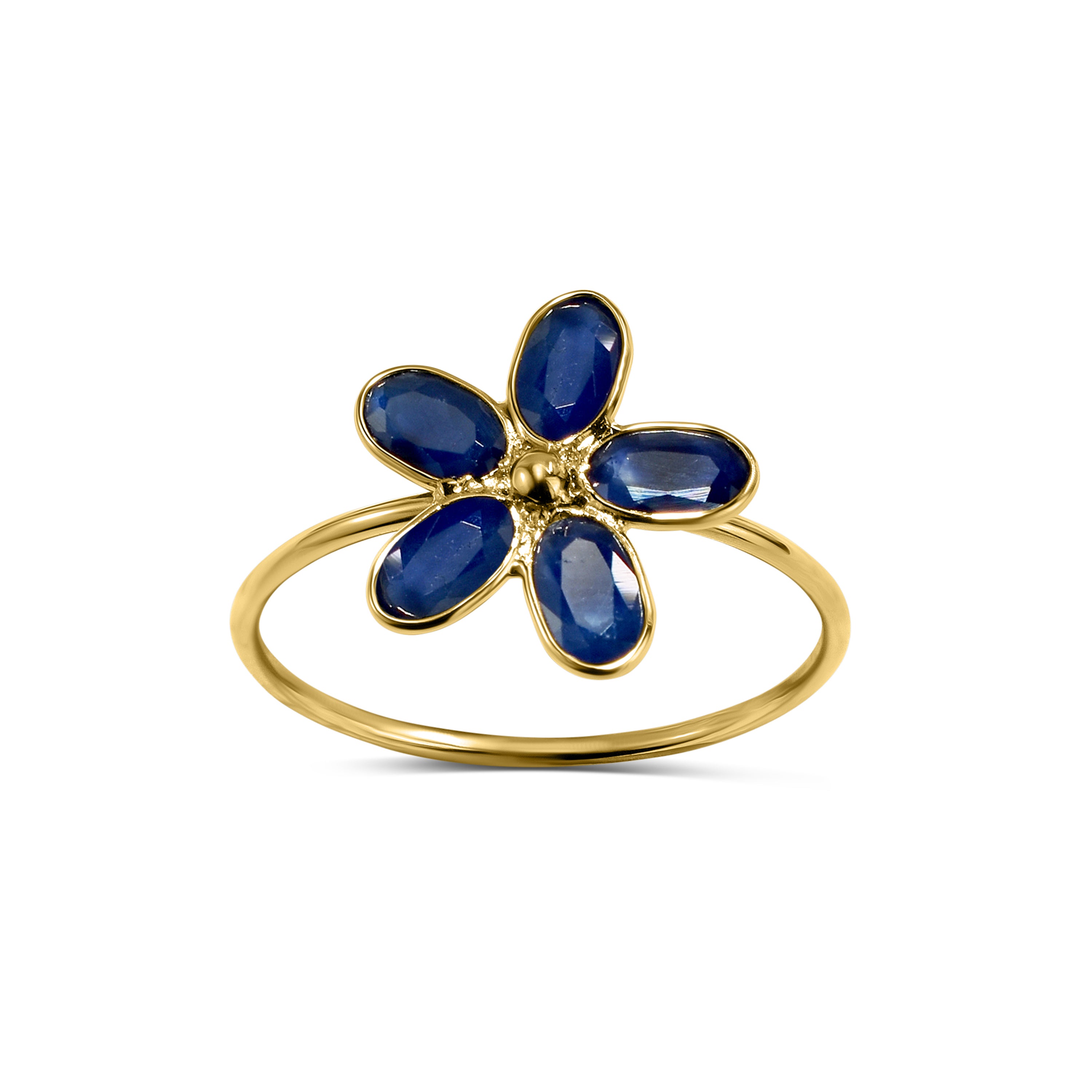 18k Sapphire Flower Petal Set