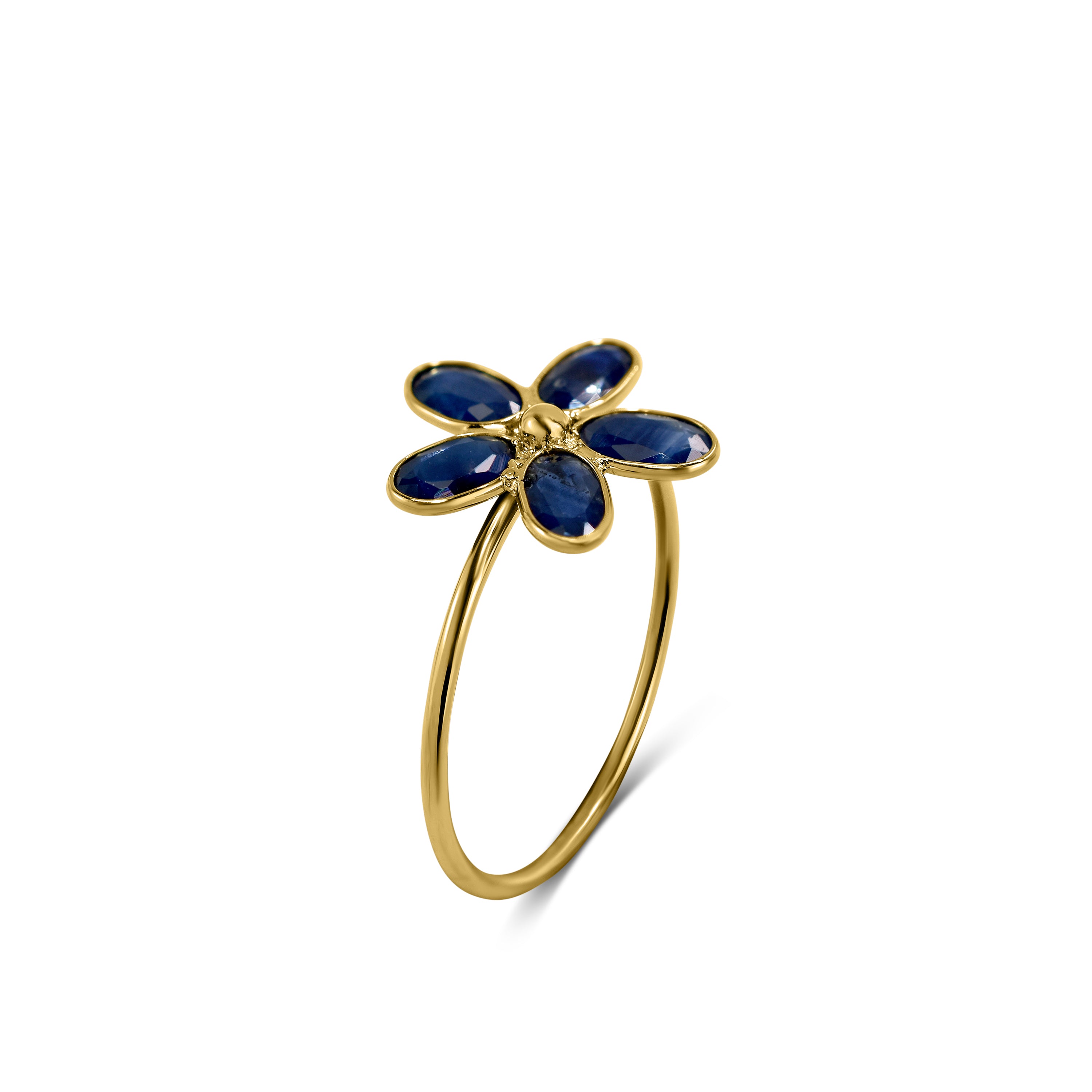 18k Sapphire Flower Petal Set