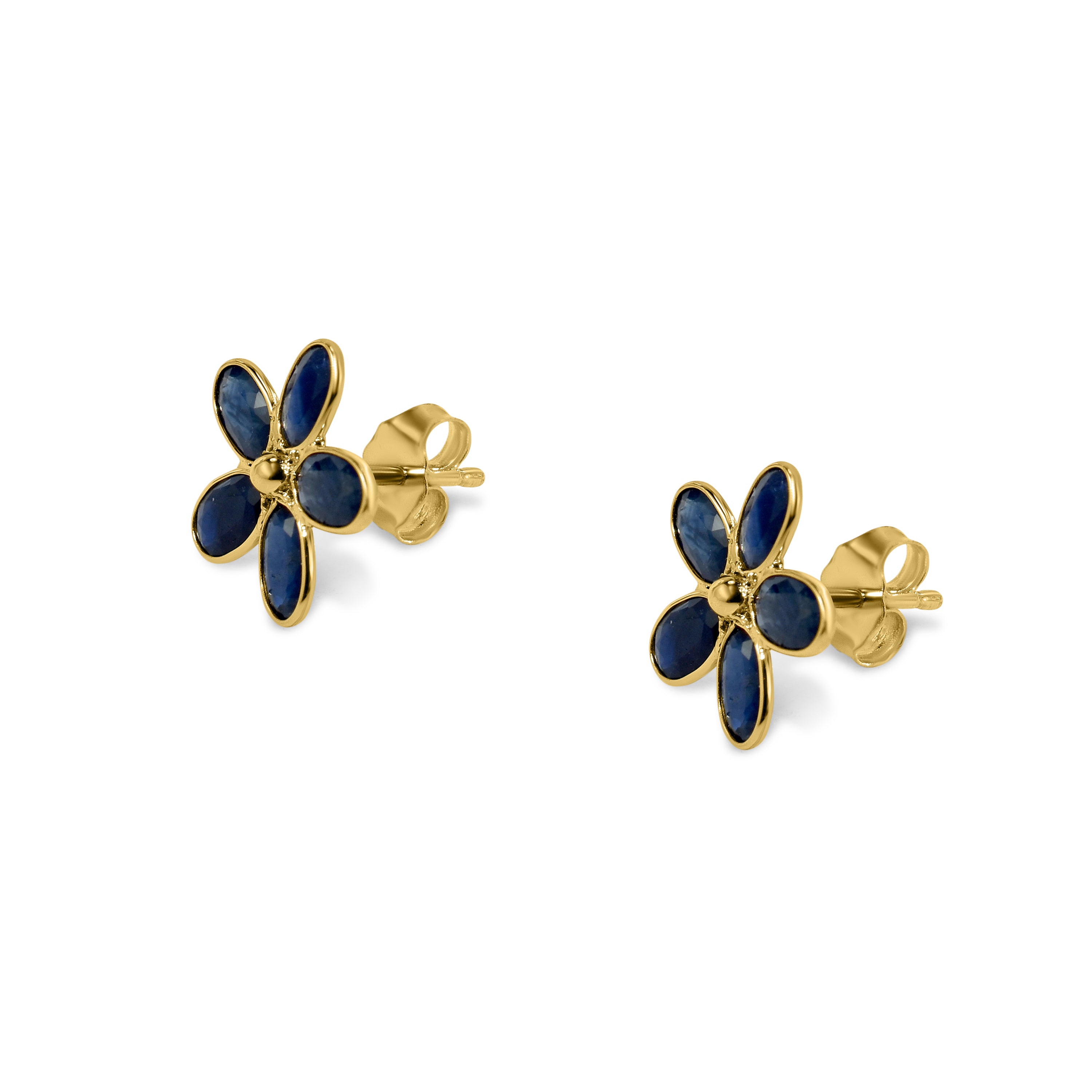 18k Sapphire Flower Petal Set