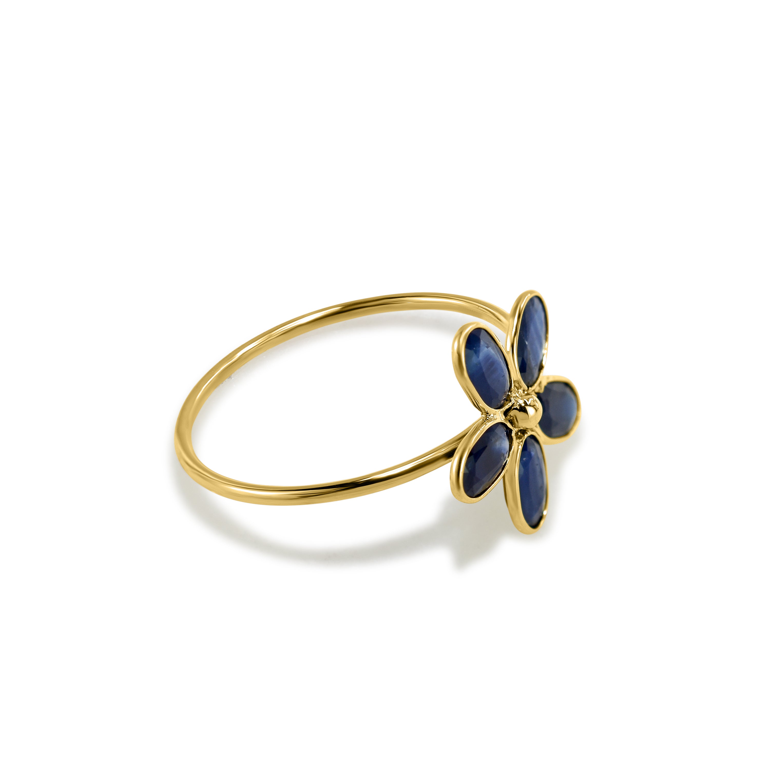 18k Sapphire Flower Petal Set