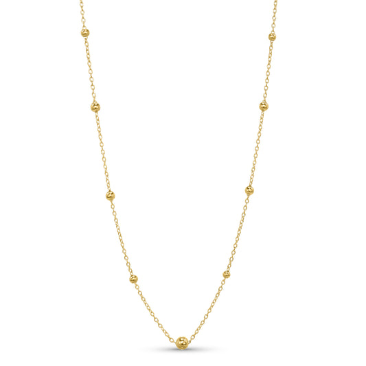 Séchic 18k Bead Station Necklace