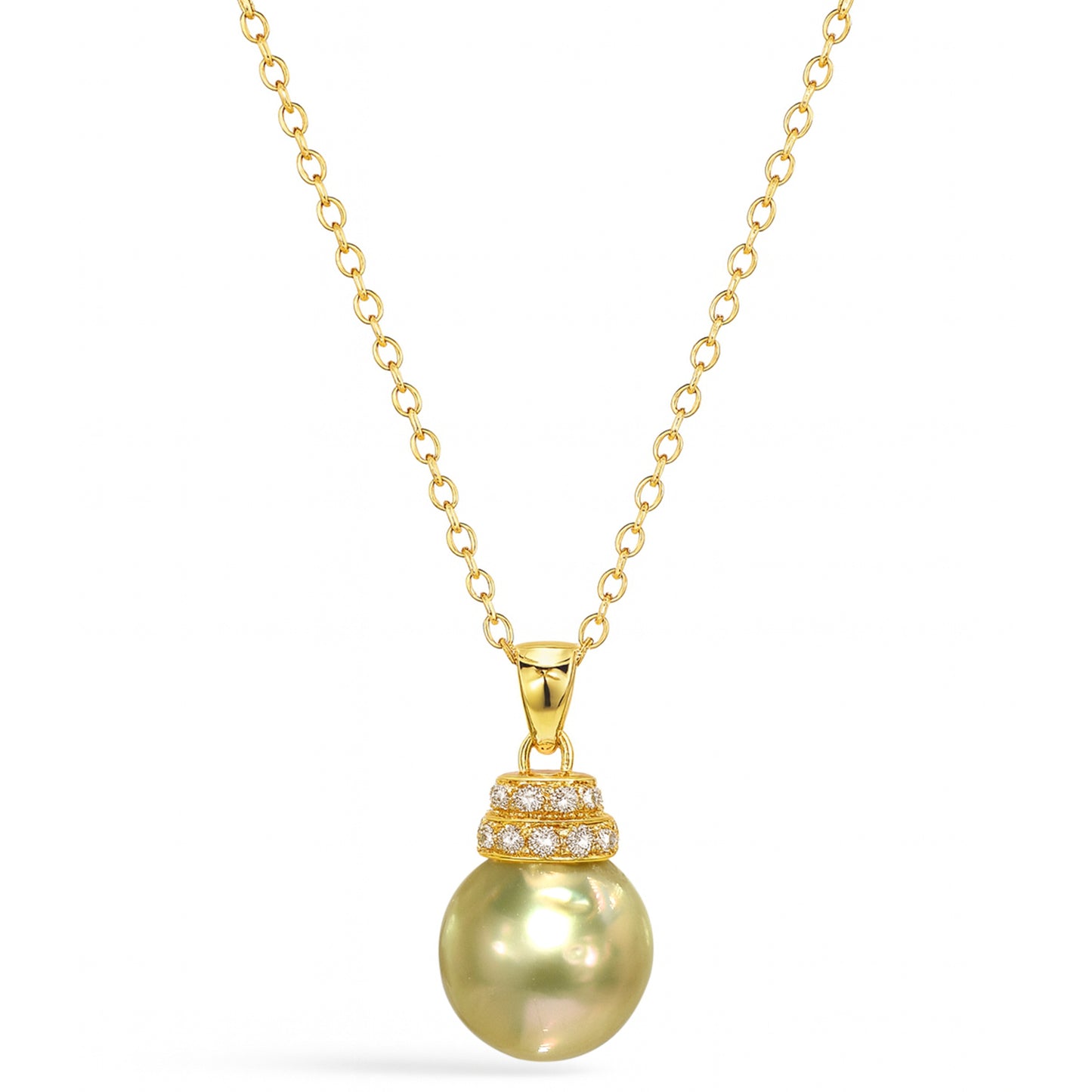 18k Golden SSP Diamond Pendant Necklace