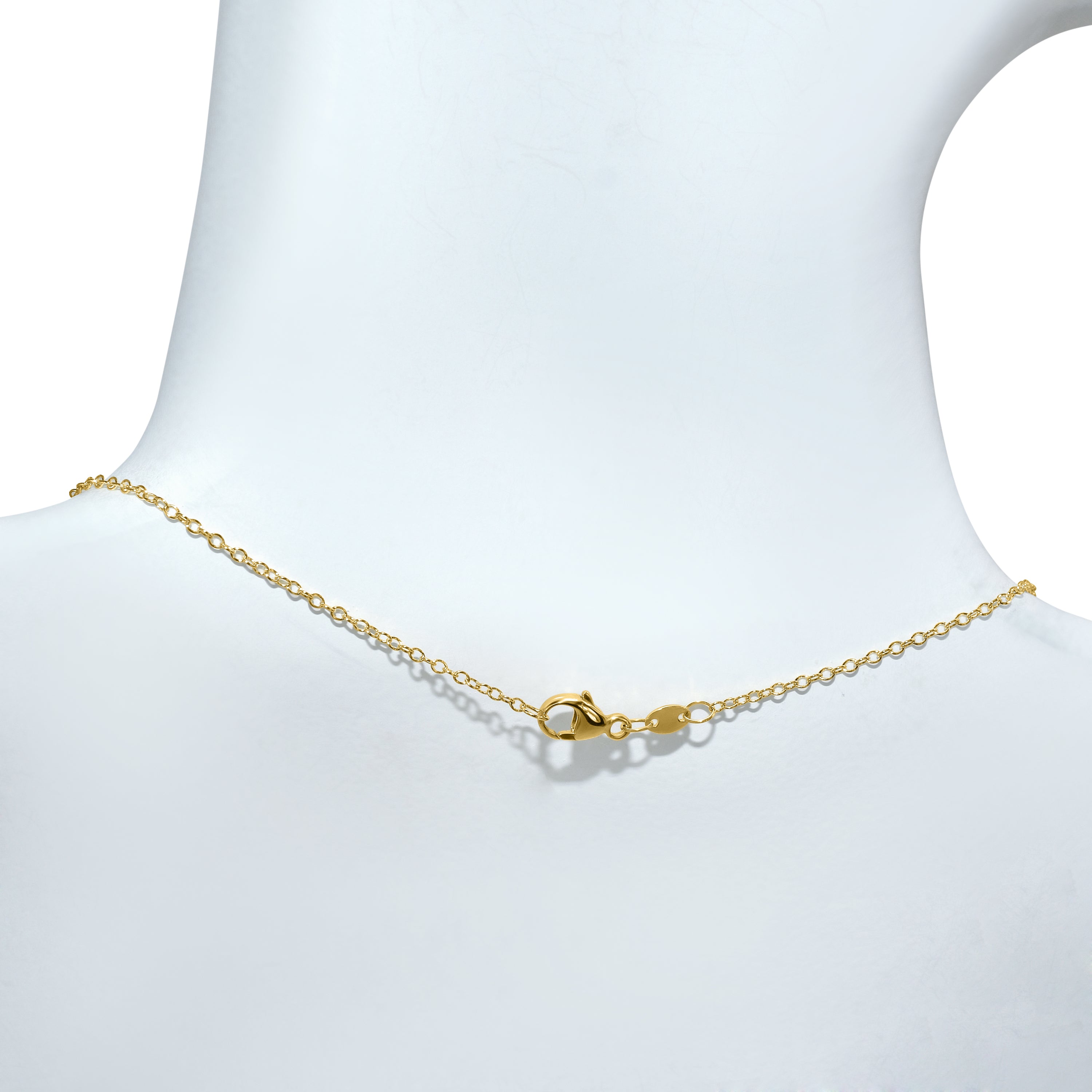18k Emerald Square Bezel Necklace