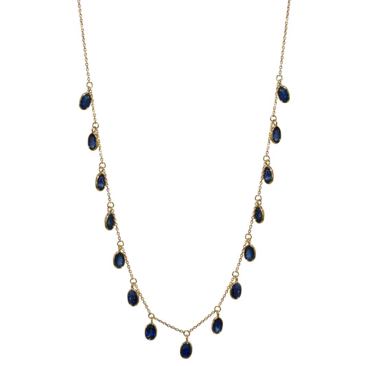 18k Pear Shaped Sapphire Necklace