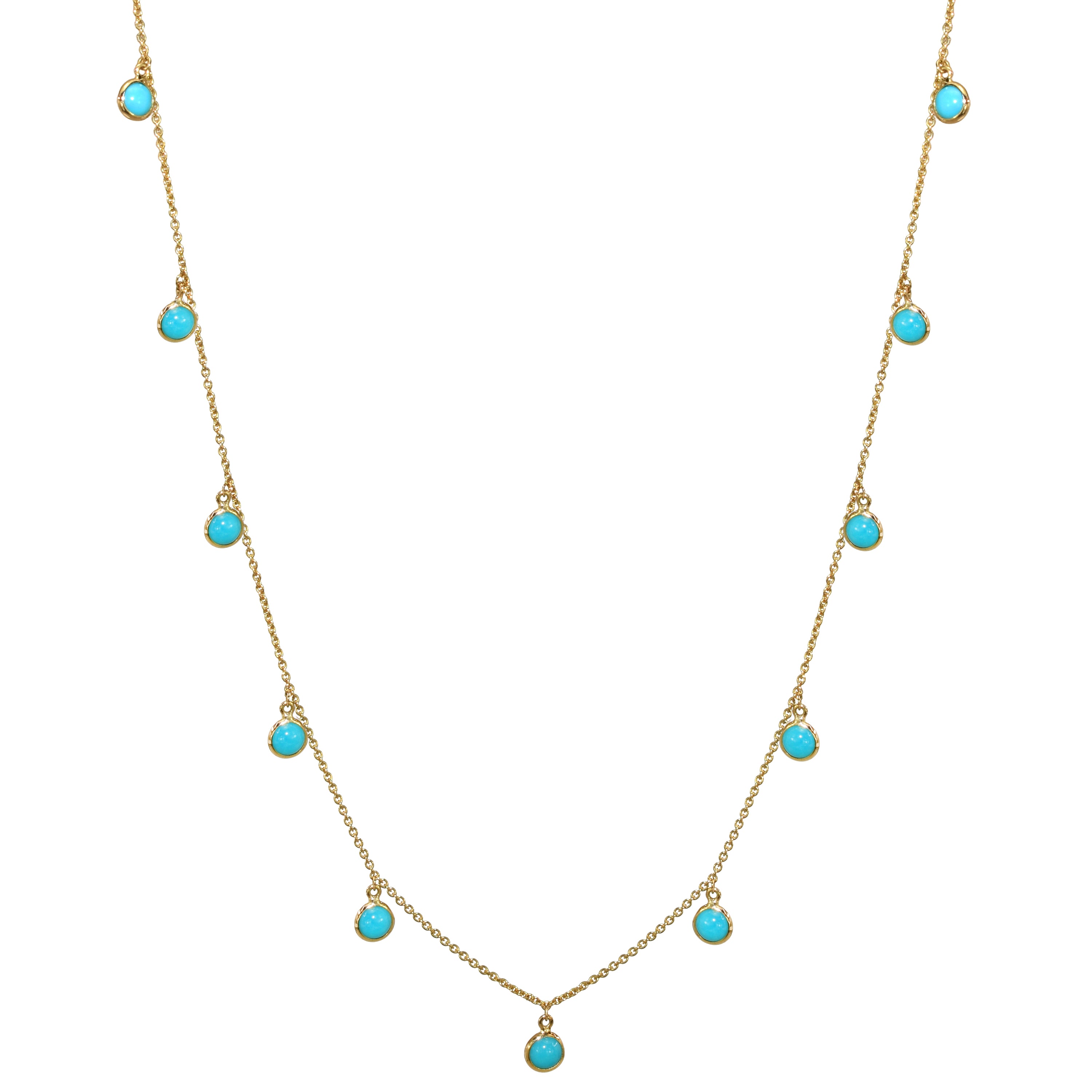 18k Turquoise Beaded Necklace