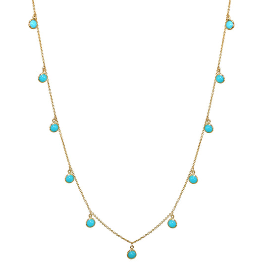 18k Turquoise Beaded Necklace