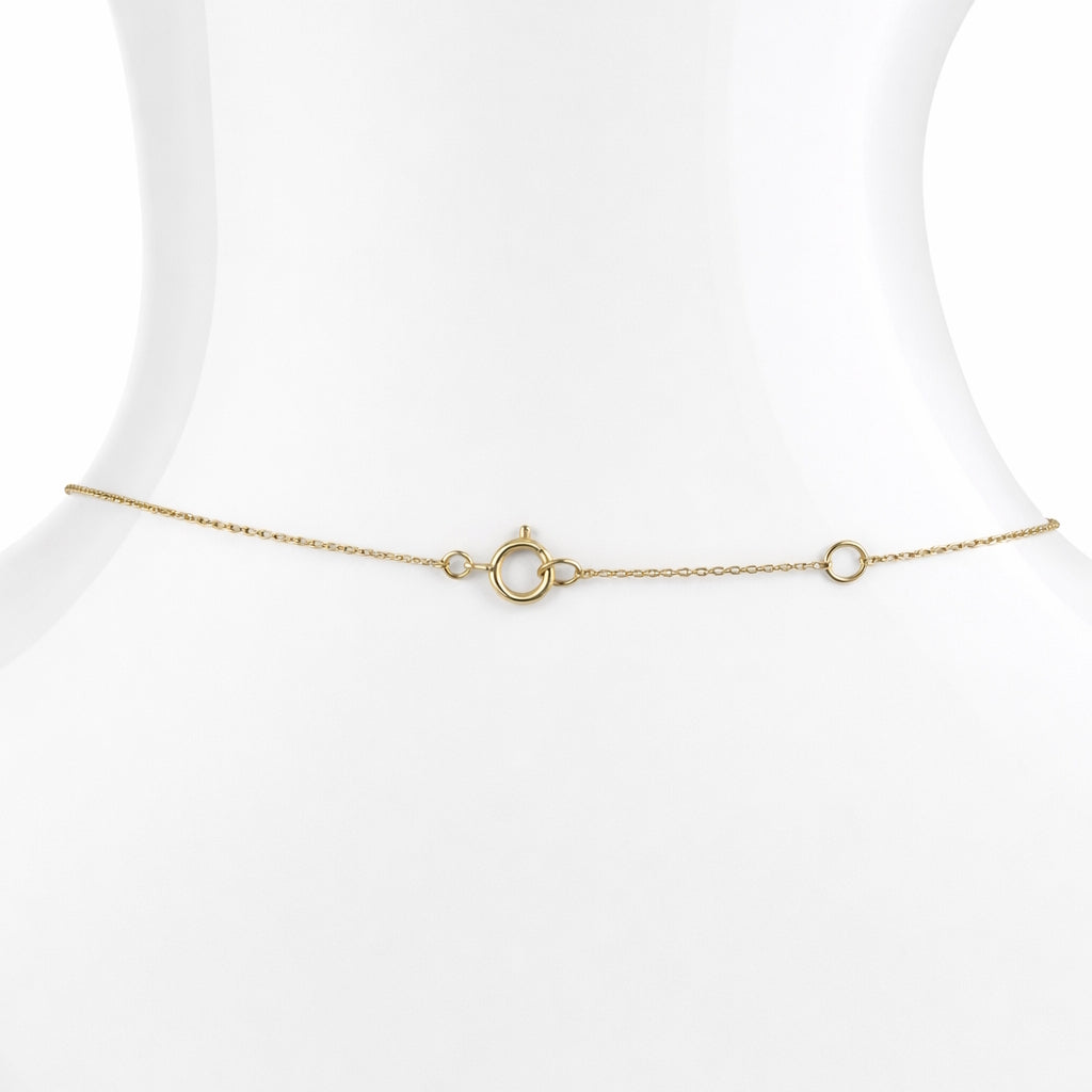 18k Emerald Stones Oval Bezel Necklace