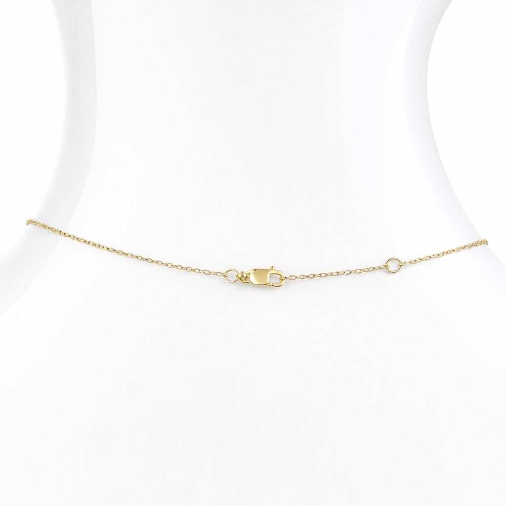 18k Opal Cushion Bezel Pendant Necklace