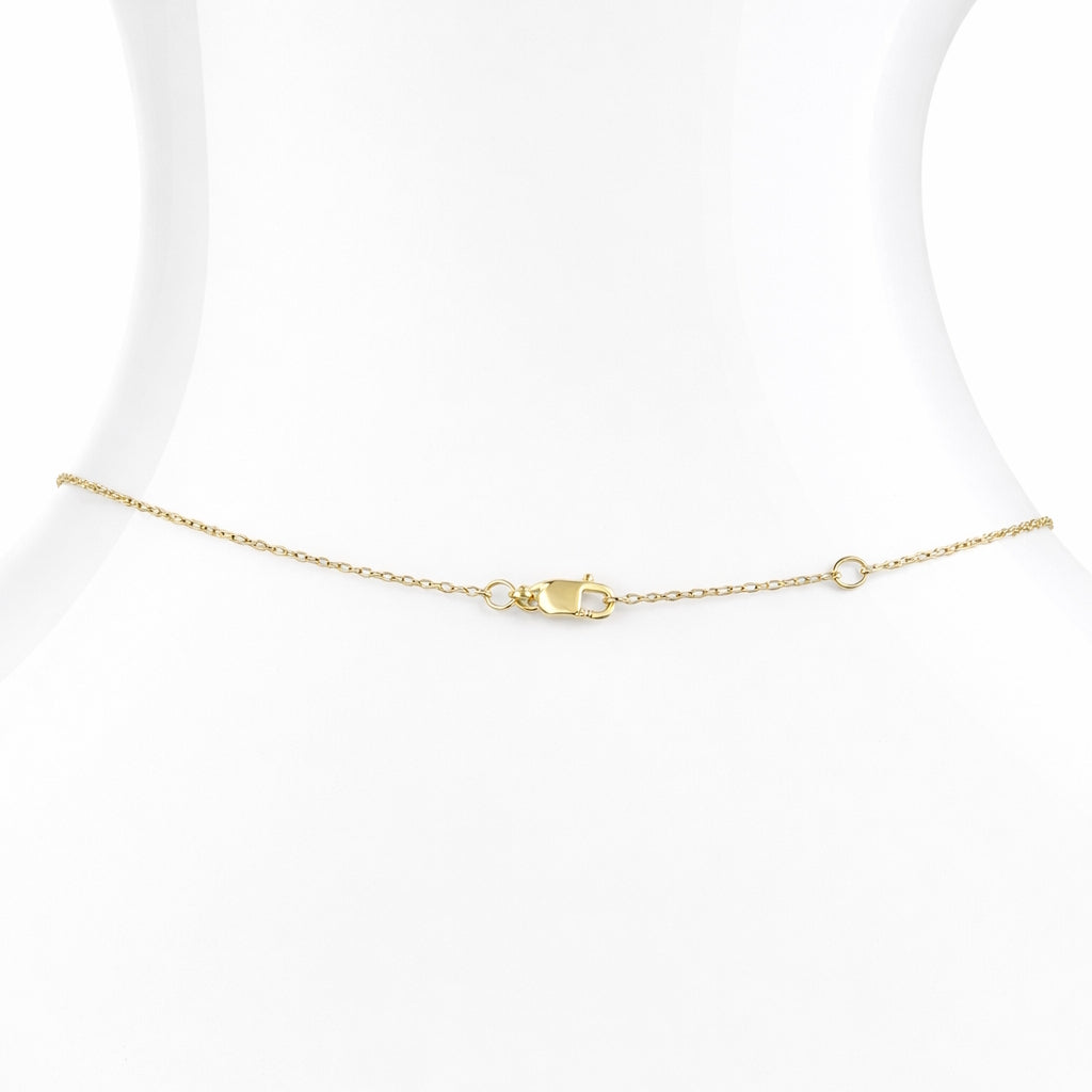 18k Opal Oval Bezel Pendant Necklace