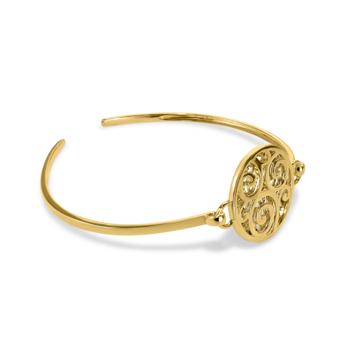 Séchic 18k Medallion Center Cuff Bracelet