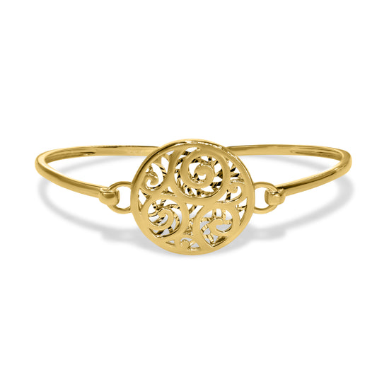 Séchic 18k Medallion Center Cuff Bracelet