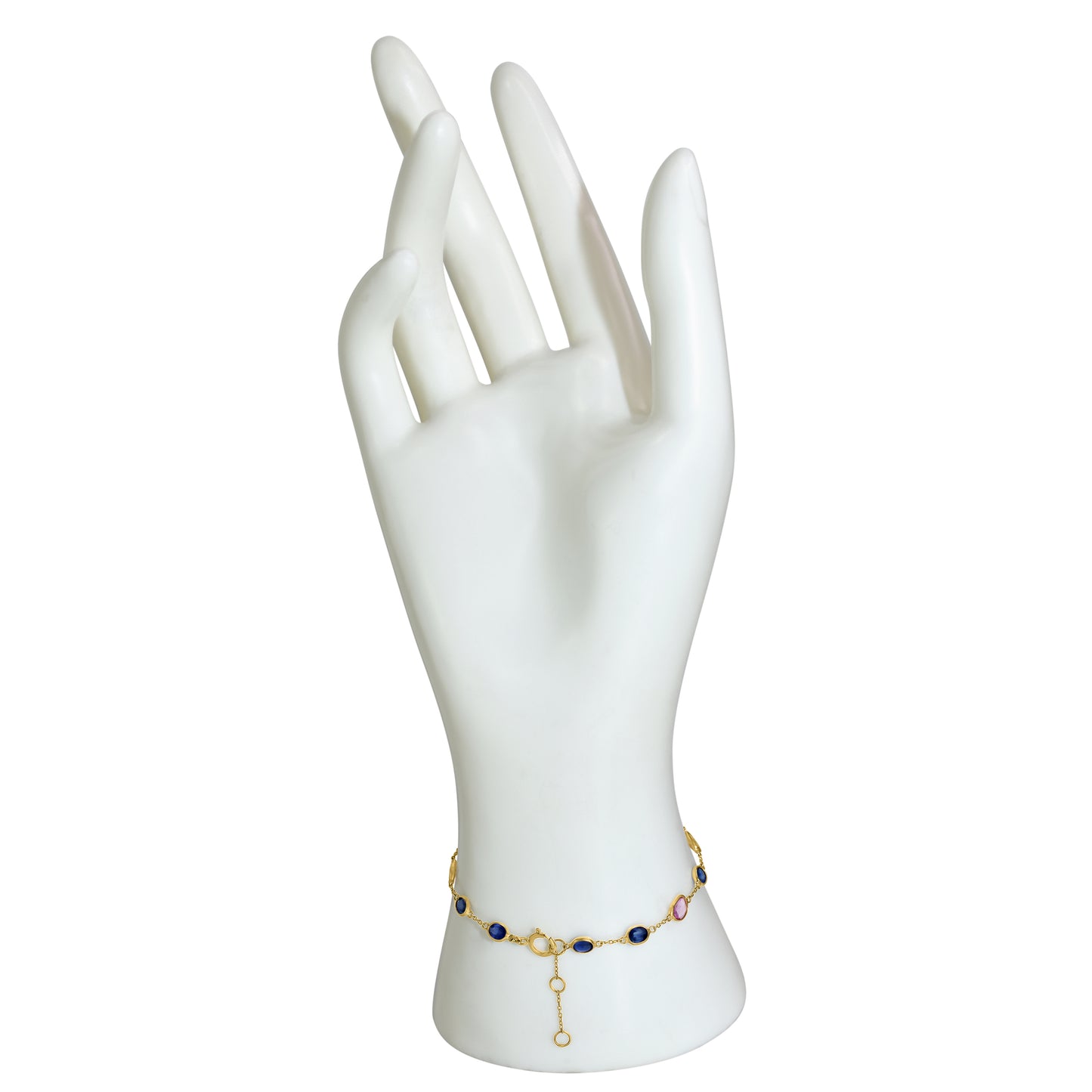 18k Multi Sapphire Chain Bracelet
