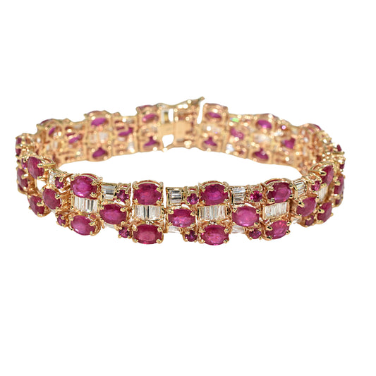 18k Ruby Diamond Bracelet