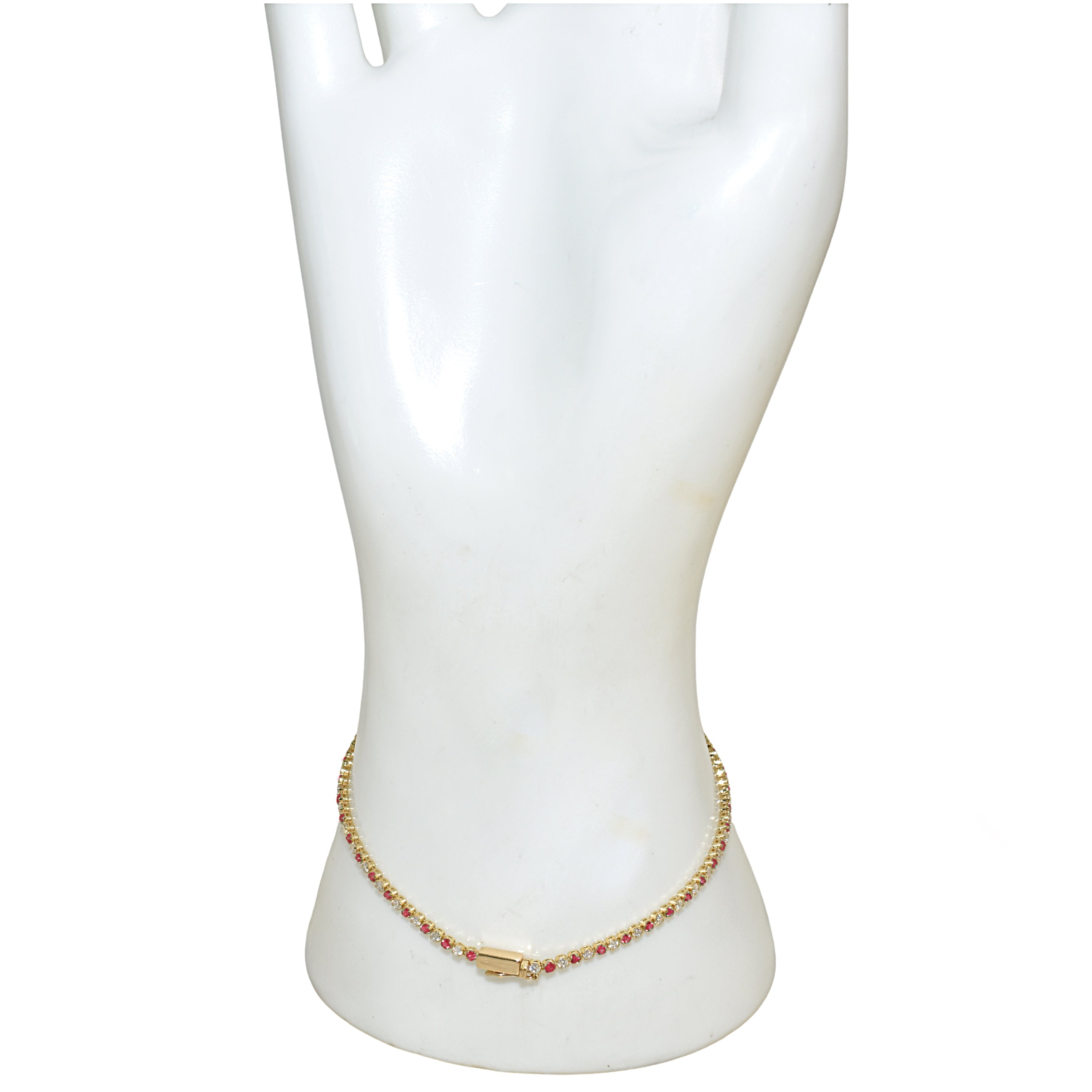 18k Micro Ruby Diamond Bracelet