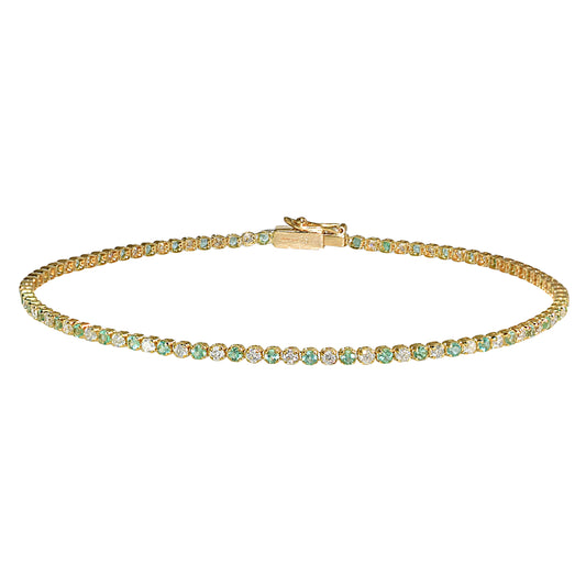 18k Emerald Diamond Bracelet