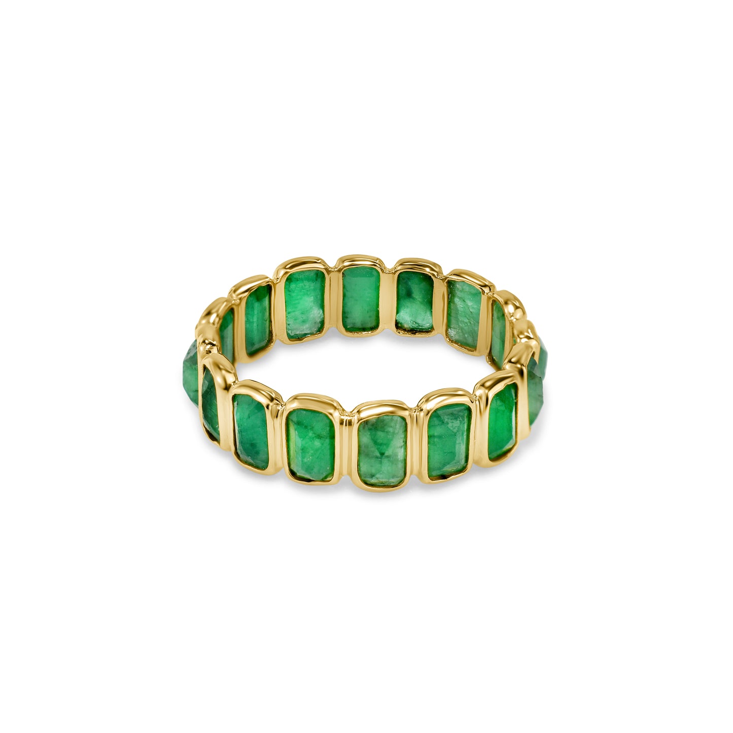 18k Emerald Eternity Ring Size 7