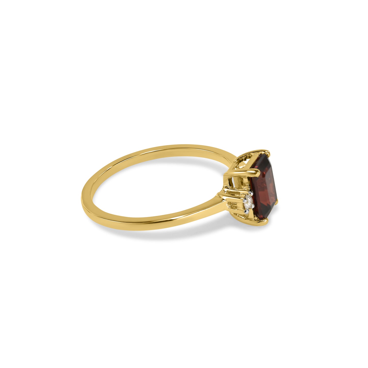 18k Gold Emerald Cut Diamond 0.04CT Ring