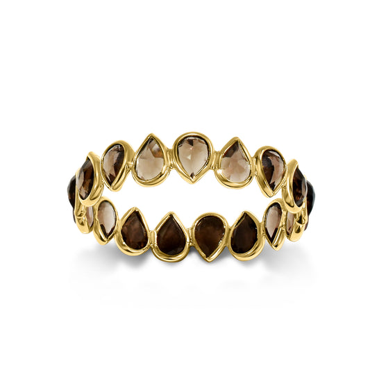 18k Smoky Quartz Marquise Ring