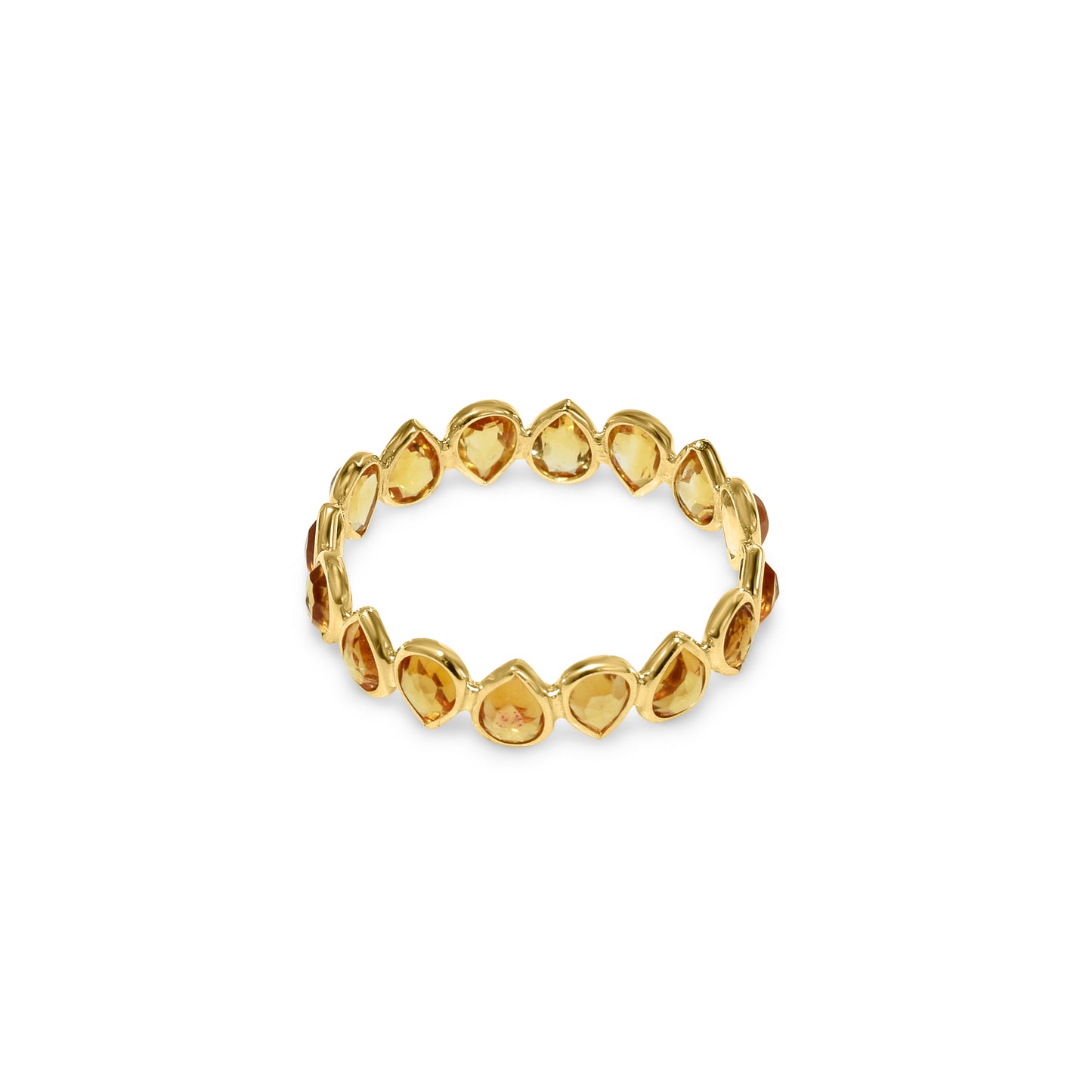 18k Tourmaline Pear Shape One Row Ring