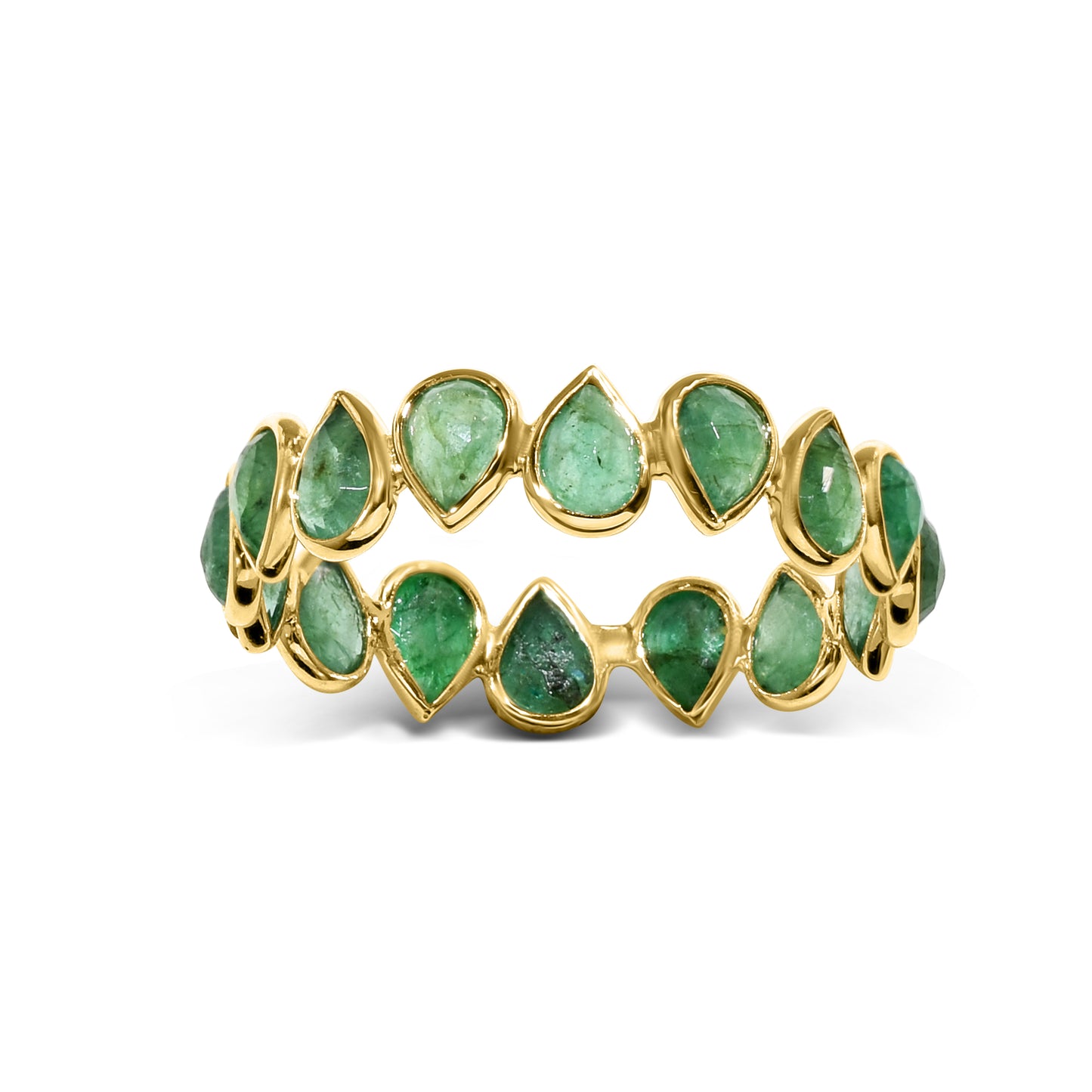 18k Pear Shape One Row Ring