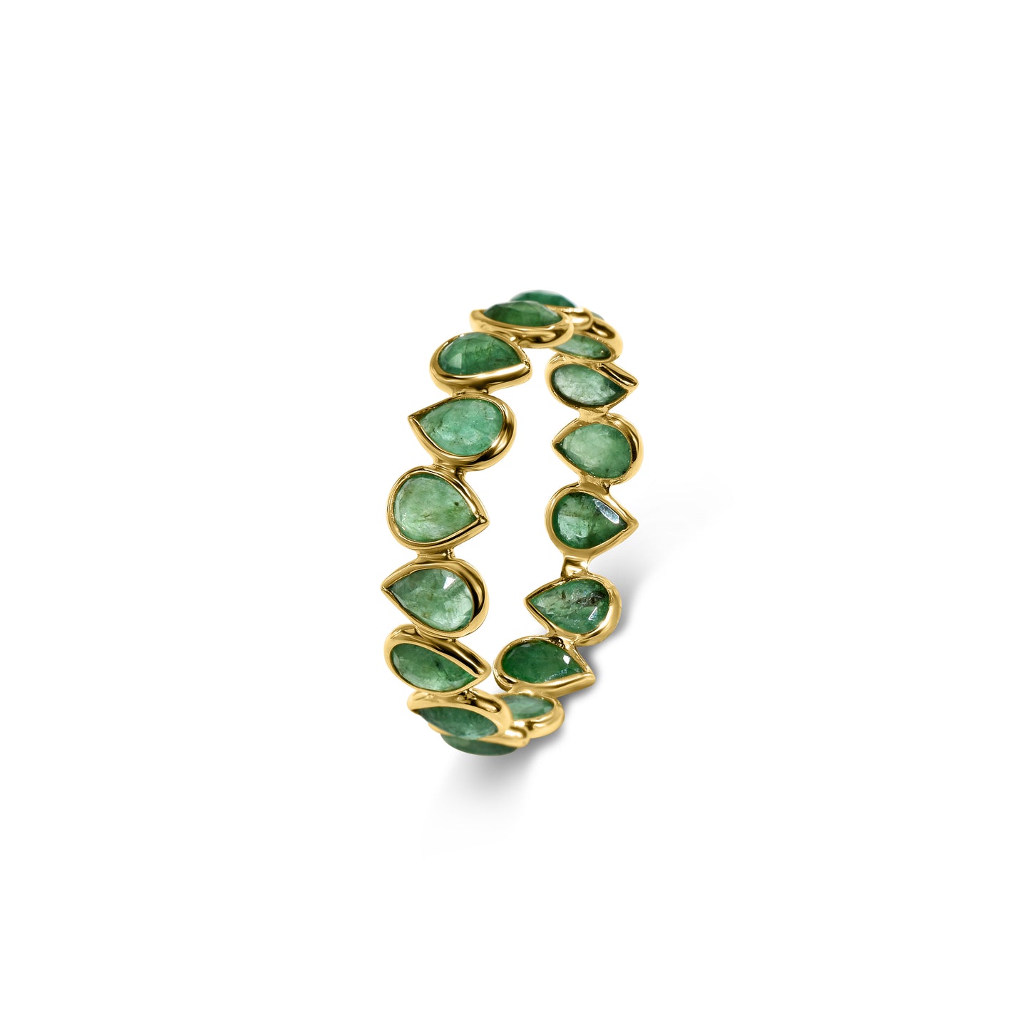 18k Pear Shape One Row Ring