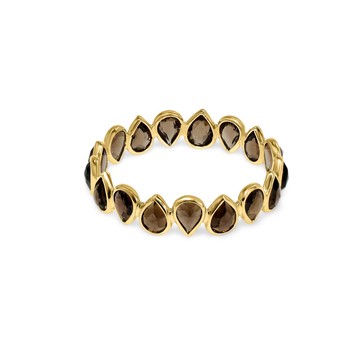 18k Pear Shape One Row Ring