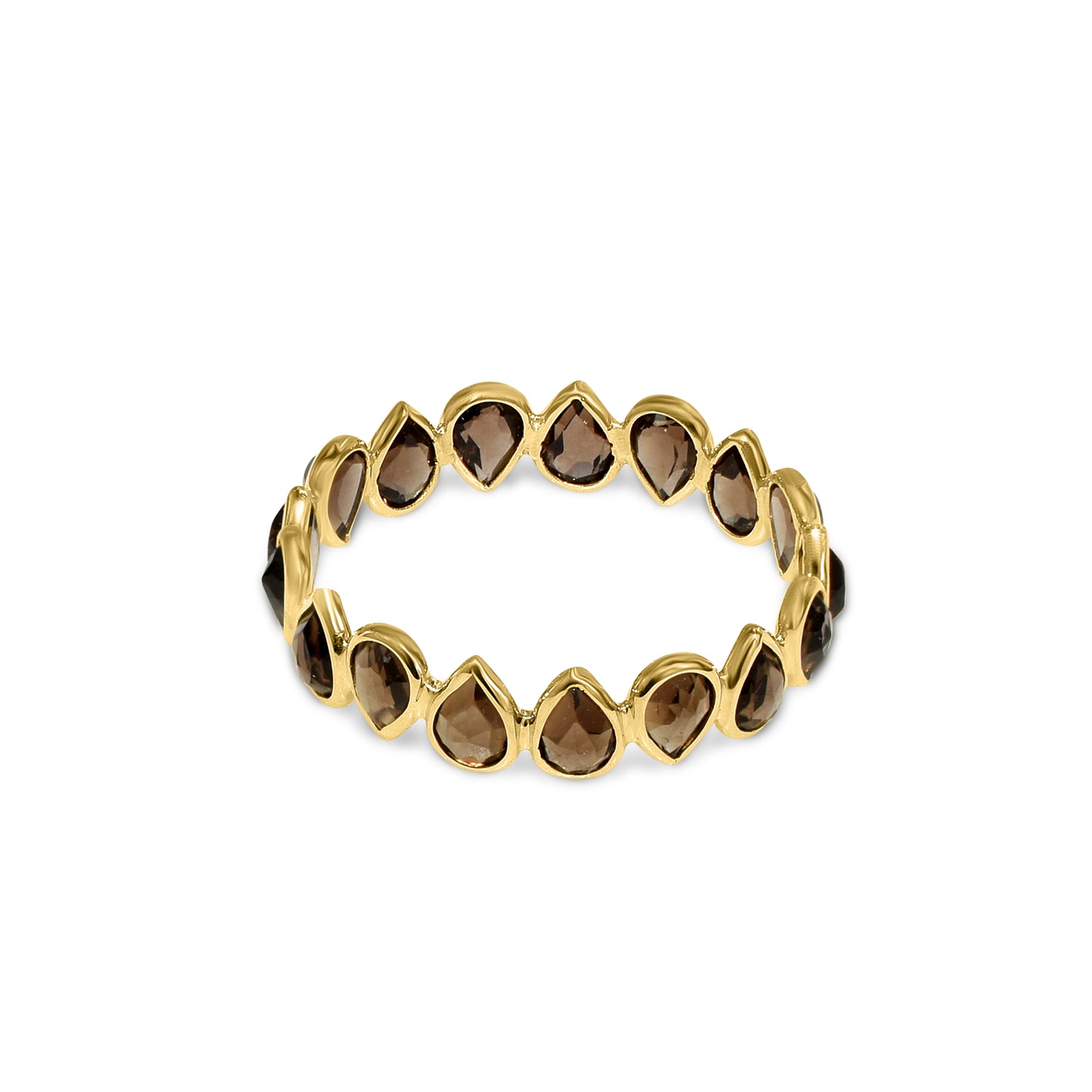 18k Pear Shape One Row Ring