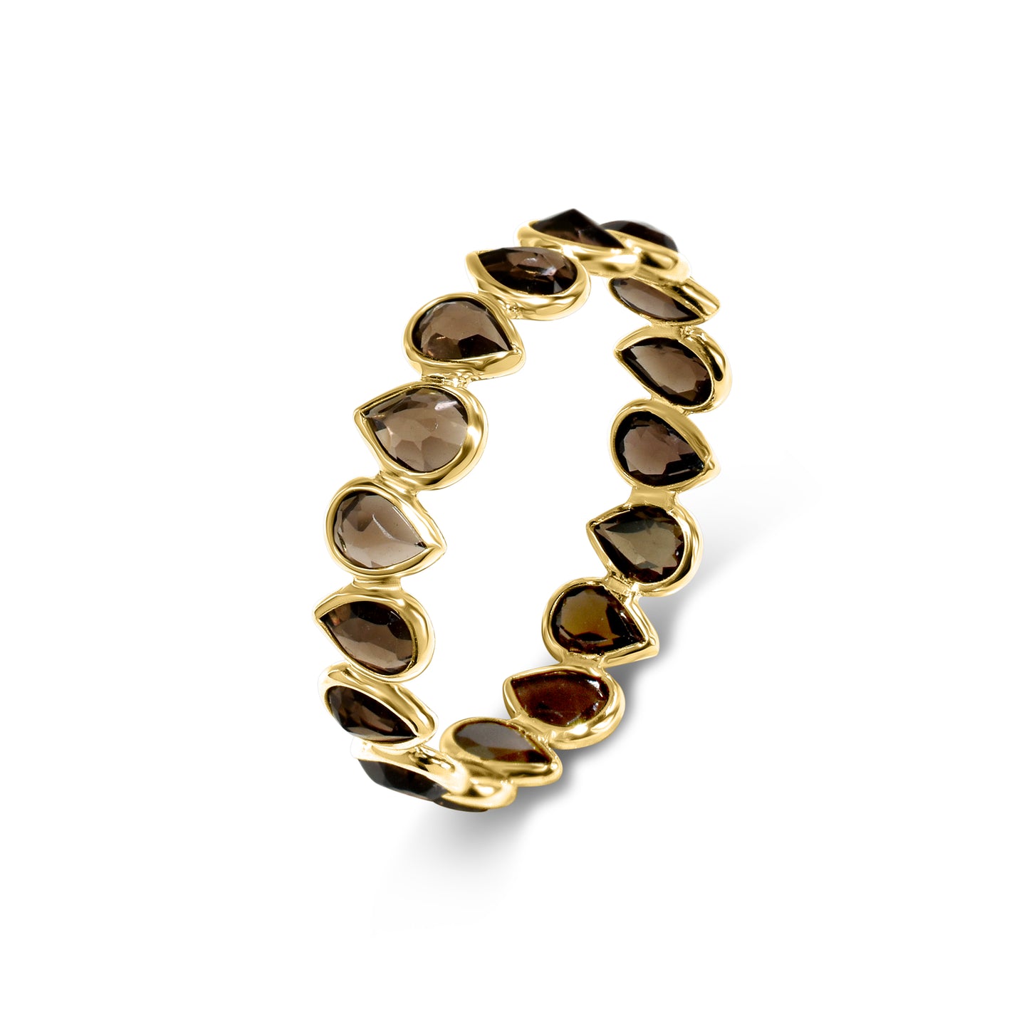 18k Pear Shape One Row Ring