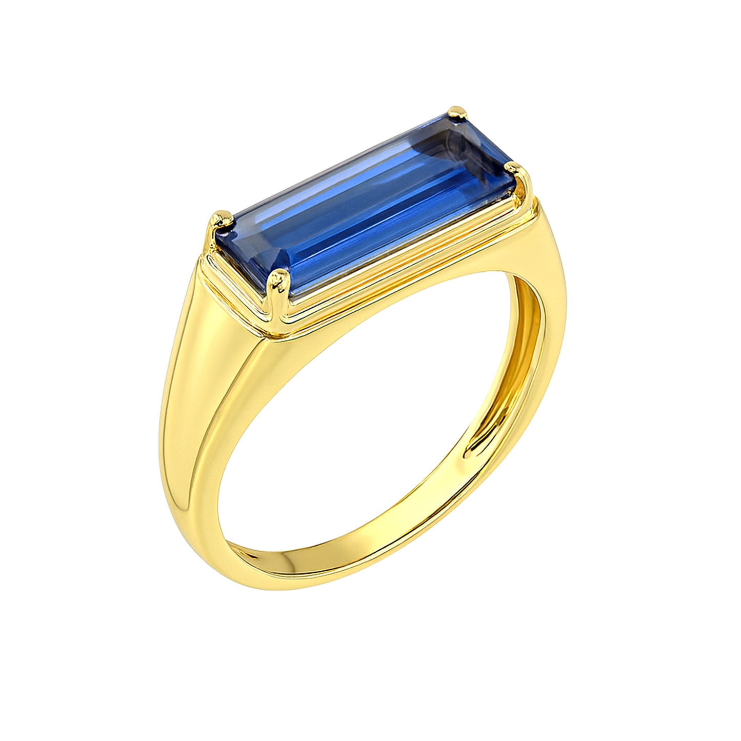 18k Sapphire Rectangle Ring