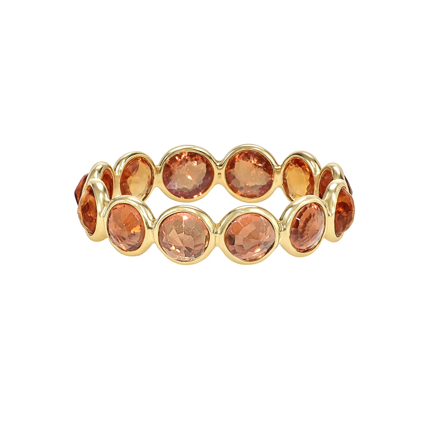 18k Citrine Circle Bezel Ring