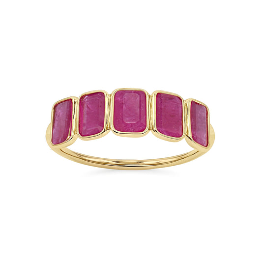 18k Ruby Rectangle Ring