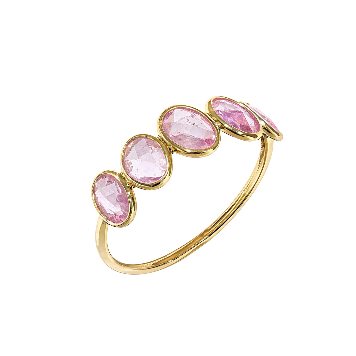 18k Pink Sapphire Oval Ring
