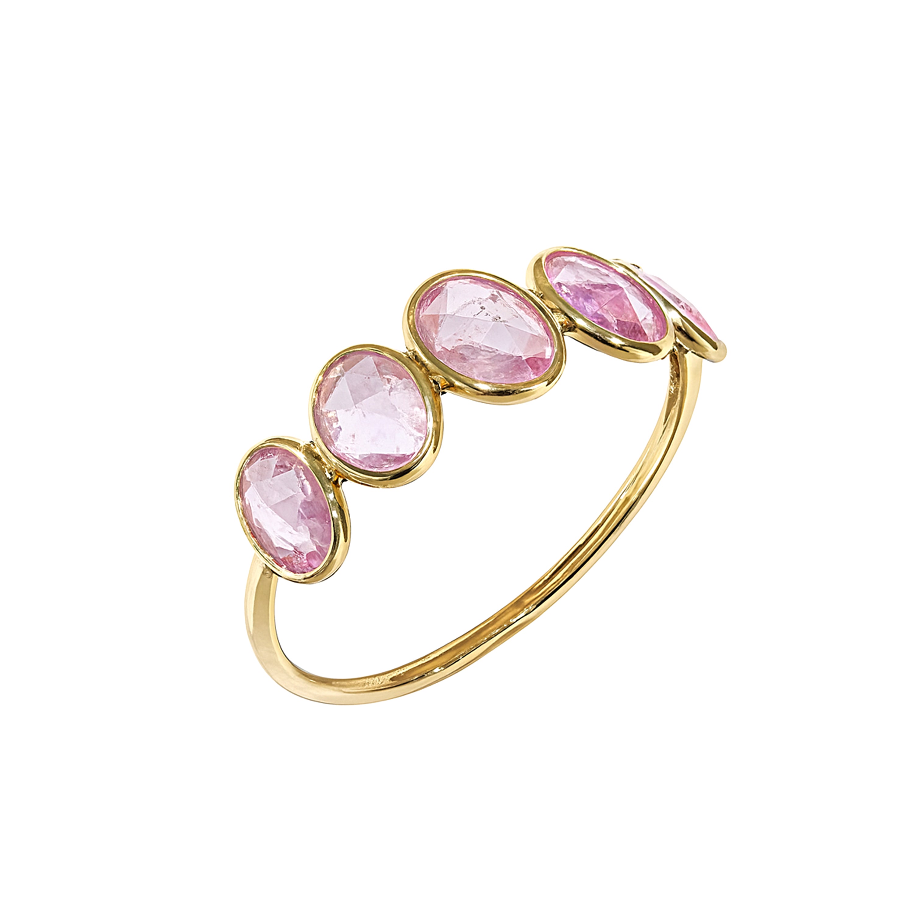 18k Pink Sapphire Oval Ring