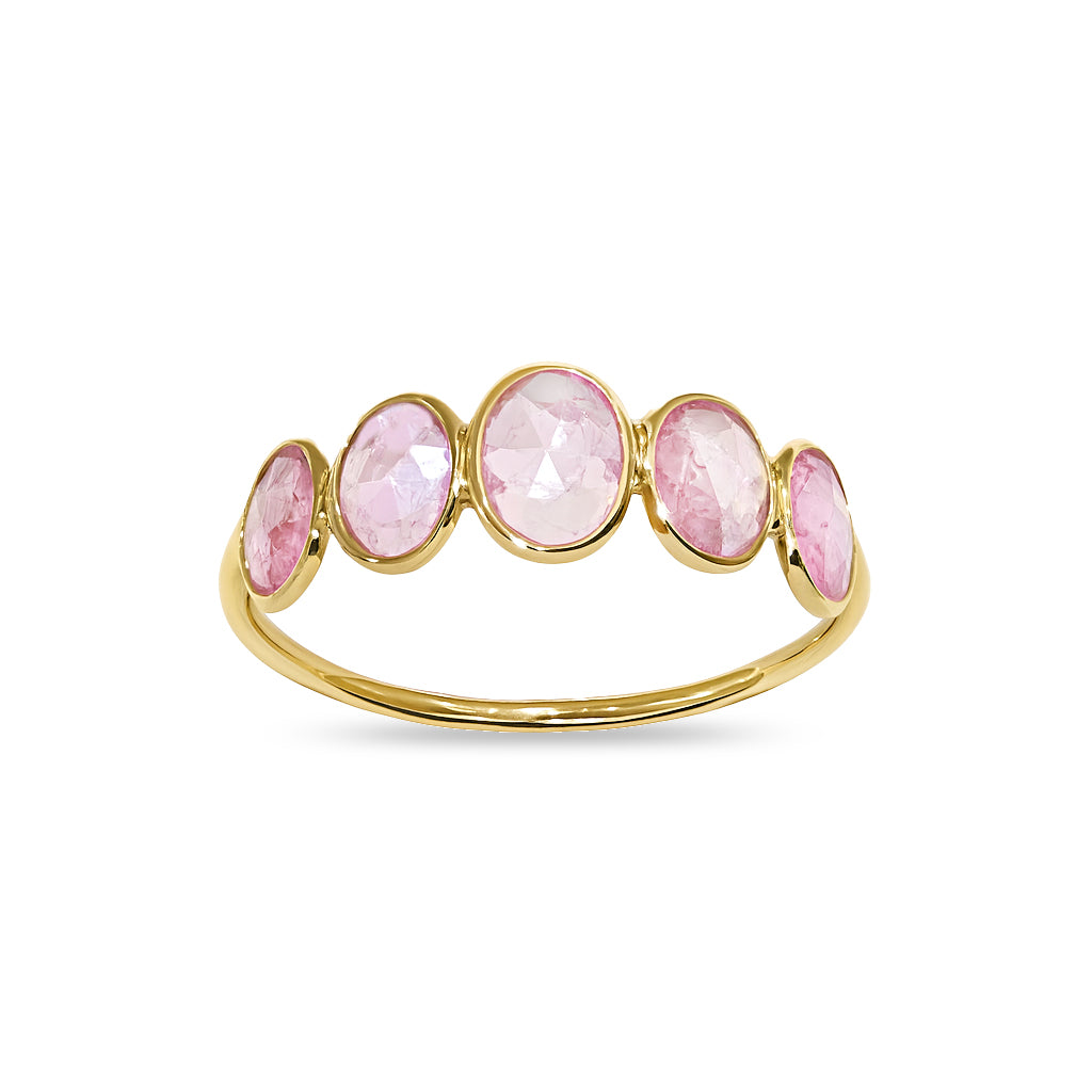 18k Pink Sapphire Oval Ring