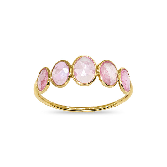 18k Pink Sapphire Oval Ring