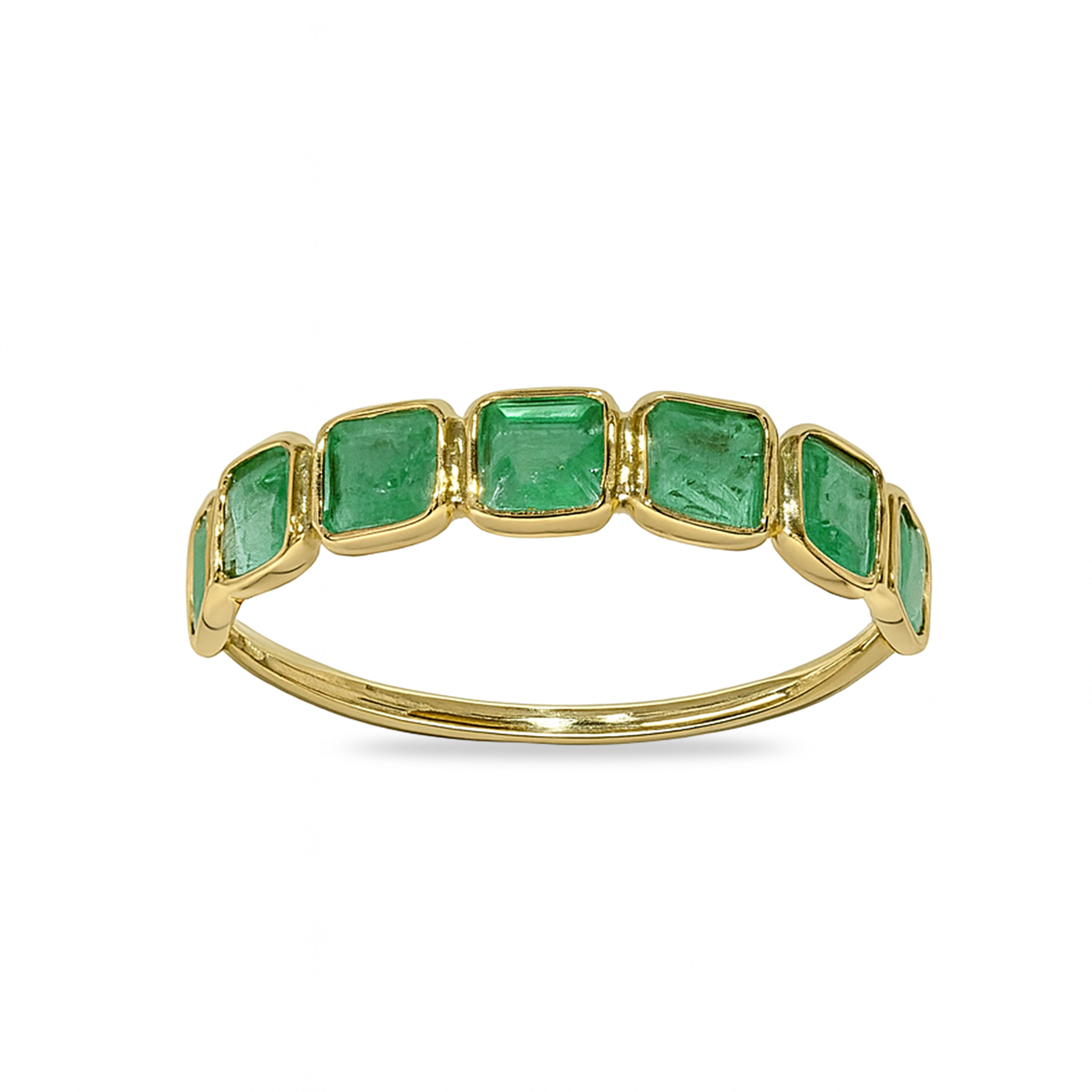 18k Emerald Rectangle Ring