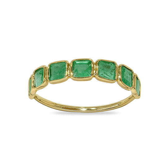 18k Emerald Rectangle Ring