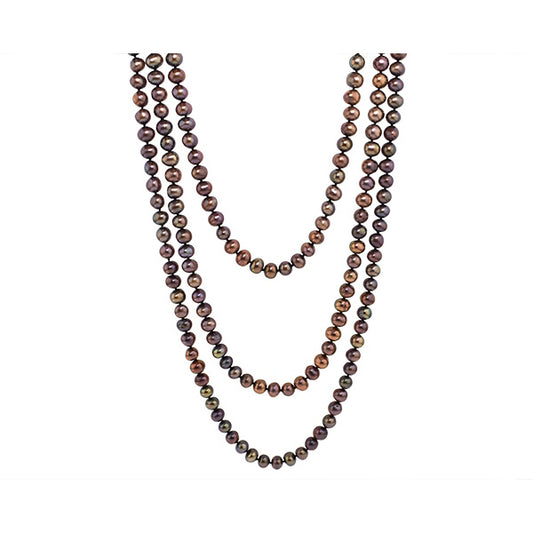 Chocolate Color Freshwater Pearl Necklace