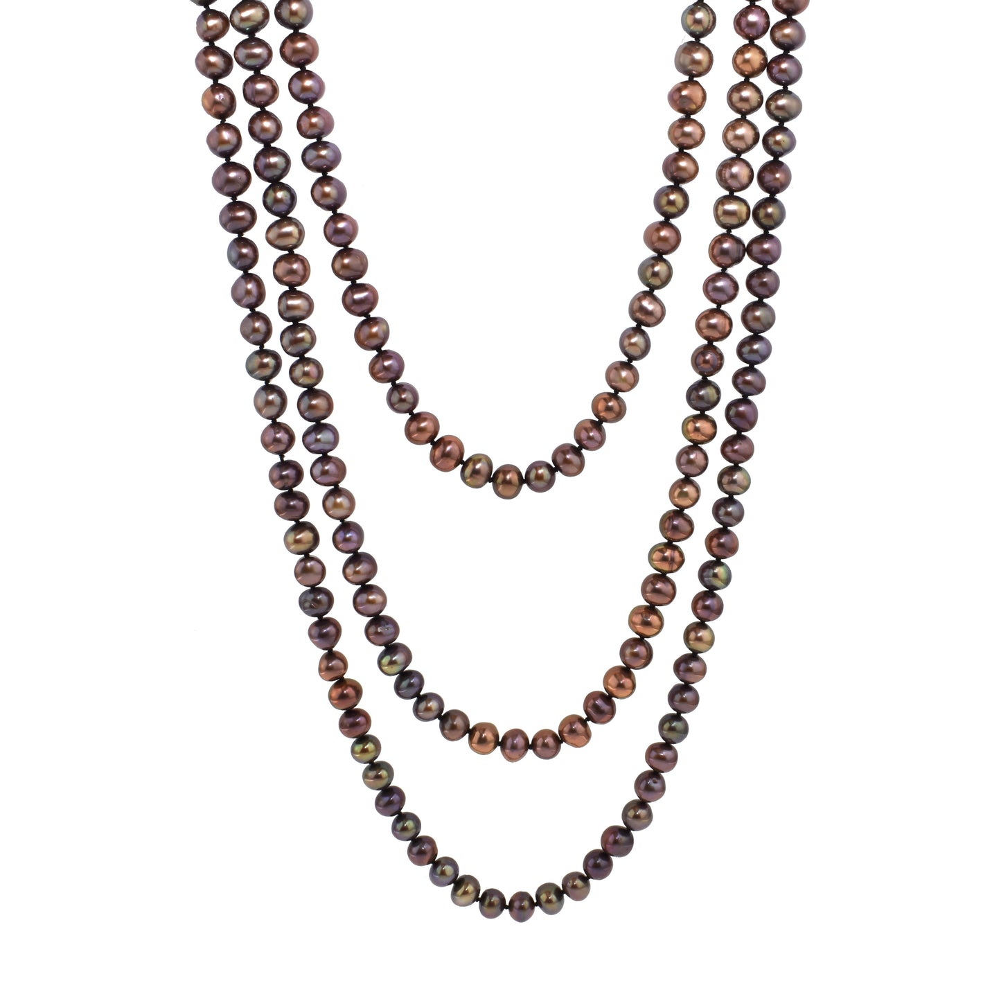 Chocolate Color Freshwater Pearl Necklace