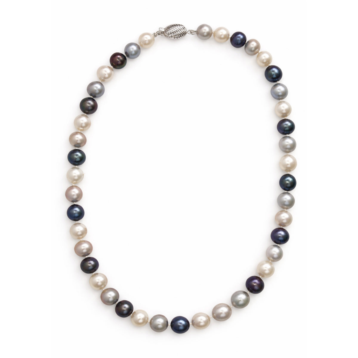 14kw Multi Grey,Black,White Freshwater Pearl Necklace