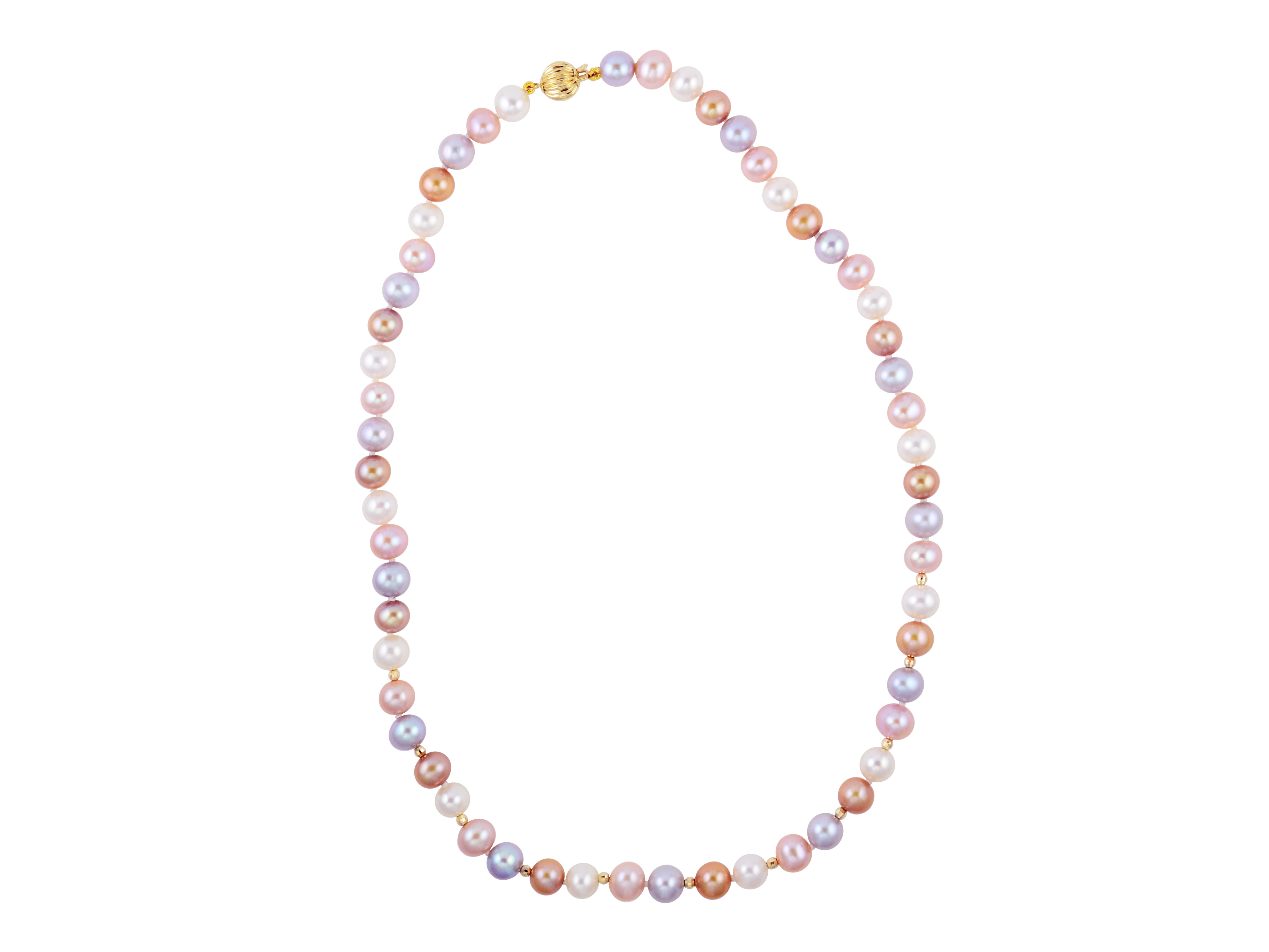 14k Multi Color Pearl Necklace