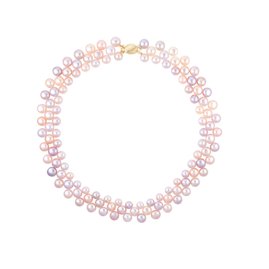 14k Pink Champagne Freshwater Pearl Necklace