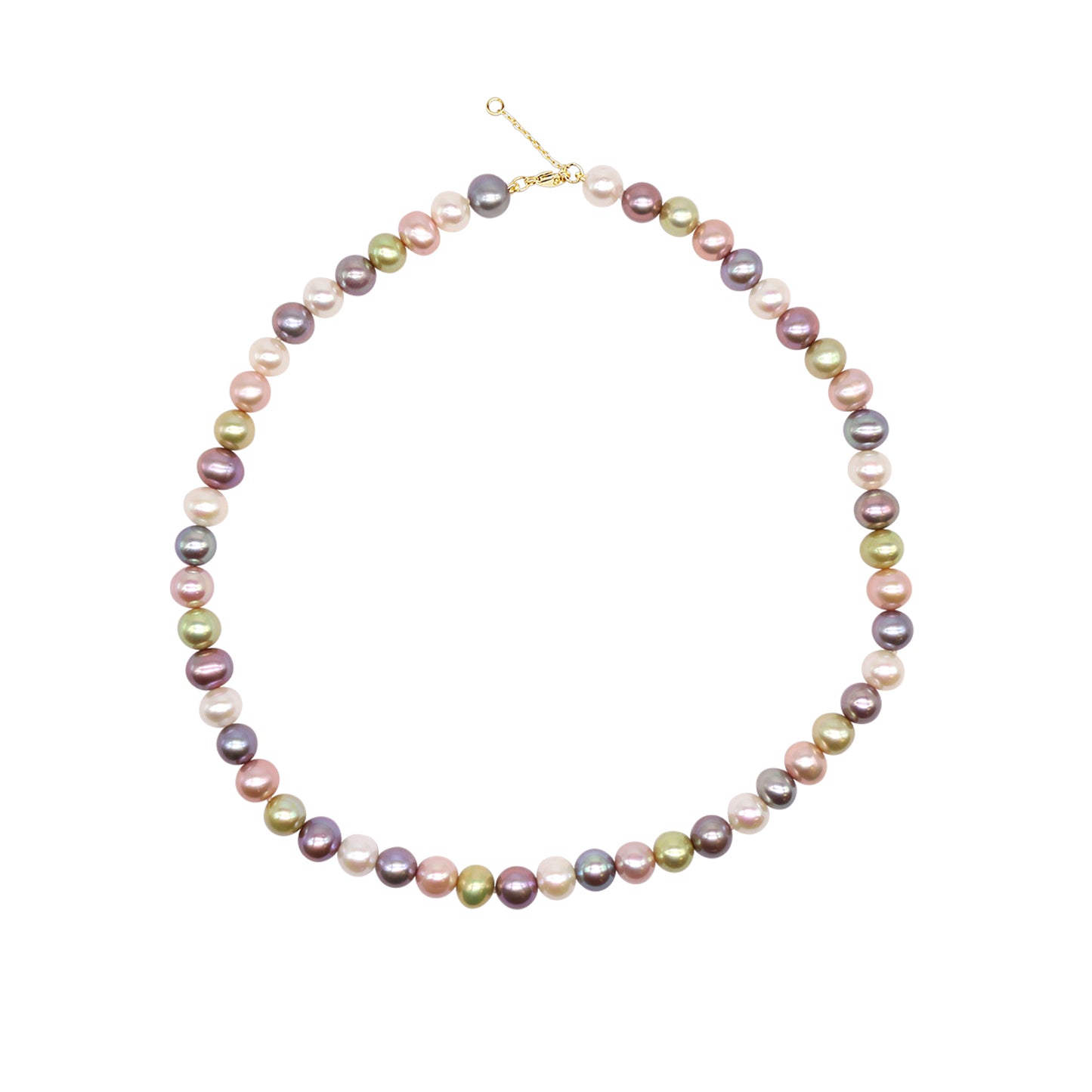 14k Multi Pastel Color Freshwater Pearl Necklace 17/18"