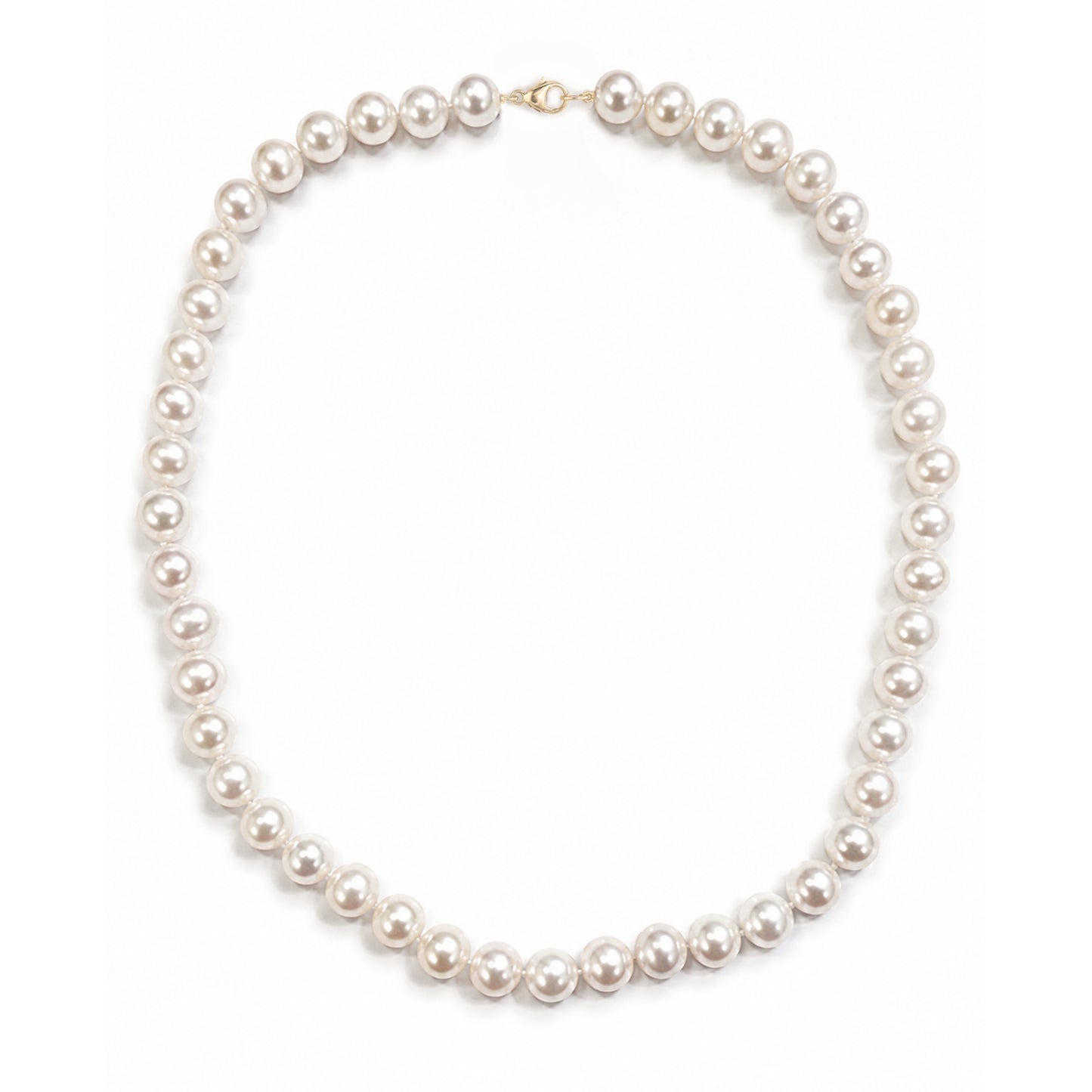 14k White Pearl 8-8.5MM Knotted Necklace