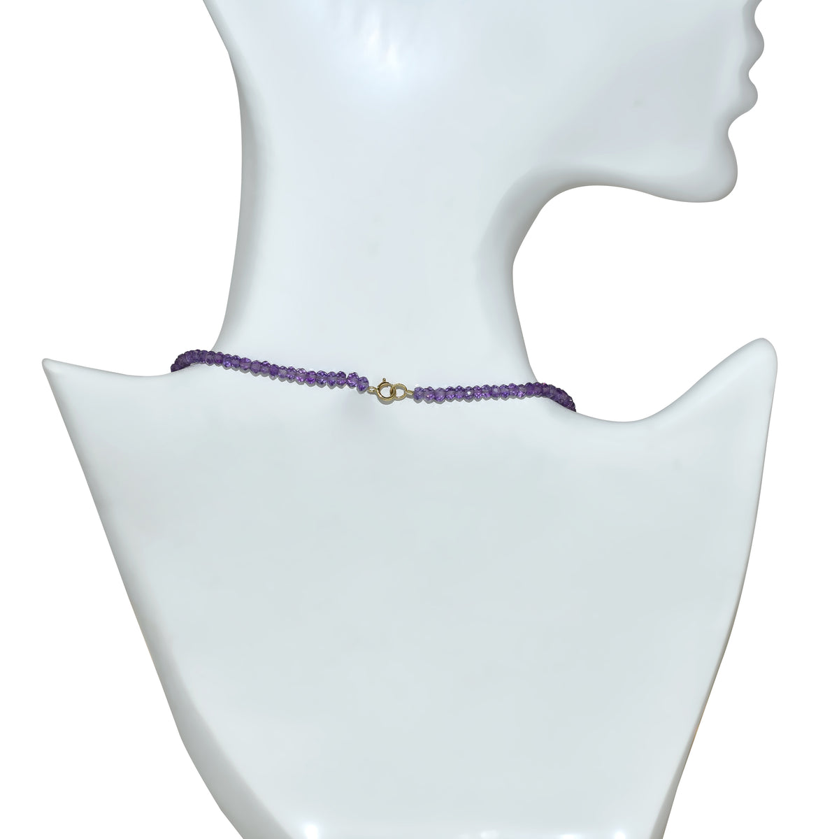 14k Gemstone Freshwater Pearl Center Necklace 17" Amethyst  & Pink Pearl