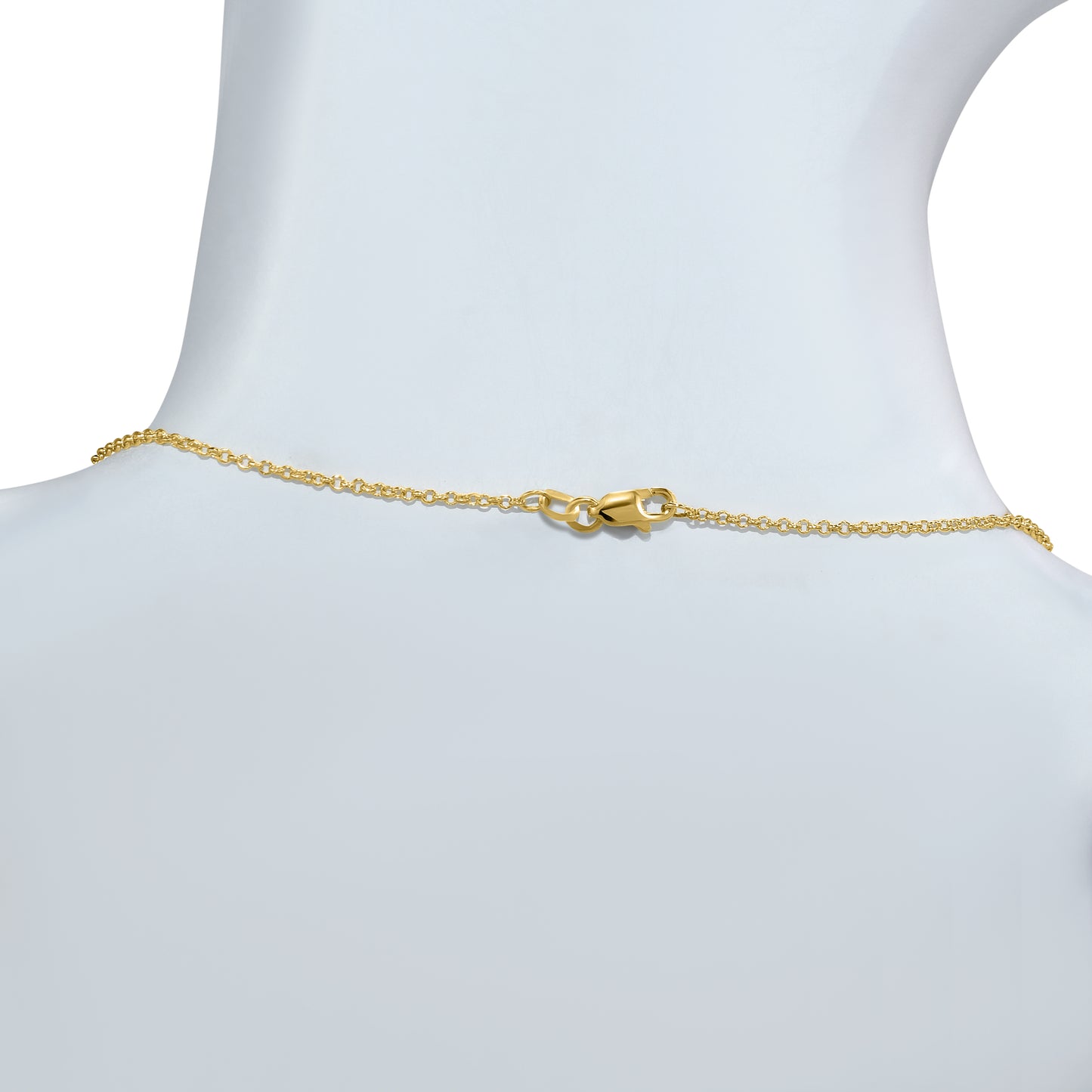 14k White Pearl Drop Wavy Gold Bar Necklace